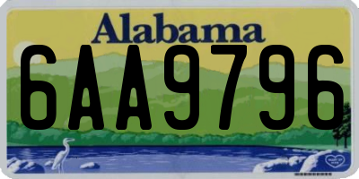 AL license plate 6AA9796
