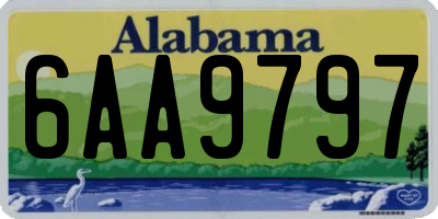 AL license plate 6AA9797