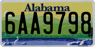 AL license plate 6AA9798