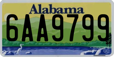 AL license plate 6AA9799