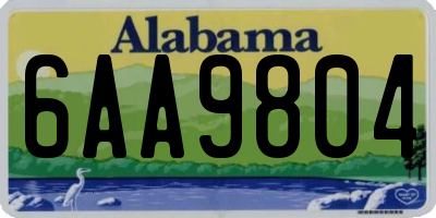 AL license plate 6AA9804