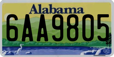 AL license plate 6AA9805