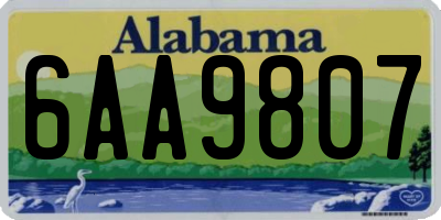 AL license plate 6AA9807