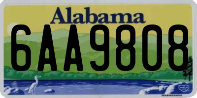 AL license plate 6AA9808