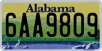 AL license plate 6AA9809