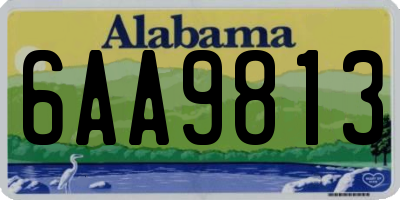 AL license plate 6AA9813