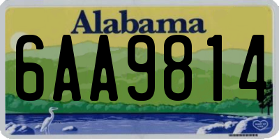 AL license plate 6AA9814