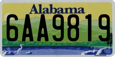 AL license plate 6AA9819
