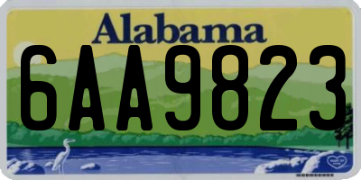 AL license plate 6AA9823