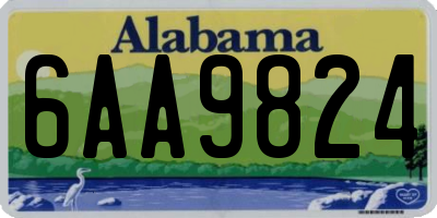 AL license plate 6AA9824