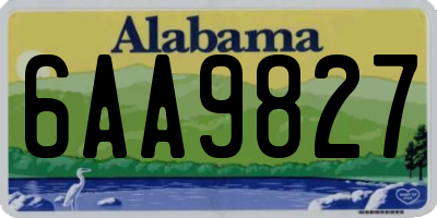 AL license plate 6AA9827