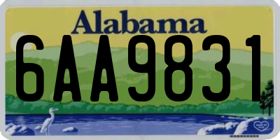 AL license plate 6AA9831