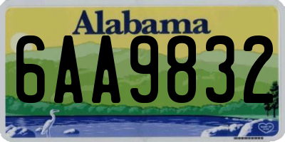 AL license plate 6AA9832