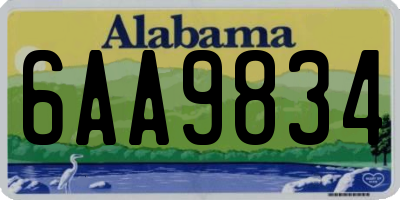 AL license plate 6AA9834