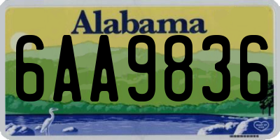 AL license plate 6AA9836