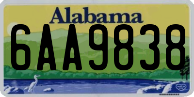 AL license plate 6AA9838