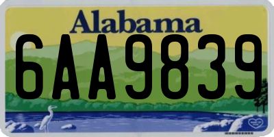 AL license plate 6AA9839