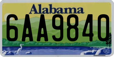 AL license plate 6AA9840
