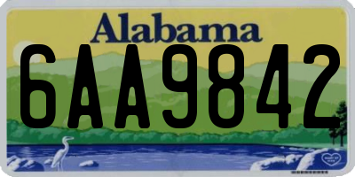 AL license plate 6AA9842