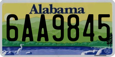 AL license plate 6AA9845