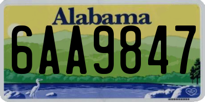AL license plate 6AA9847