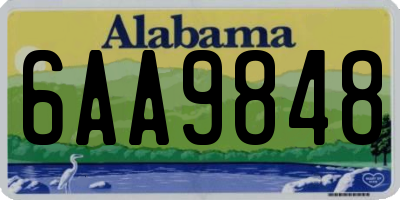 AL license plate 6AA9848