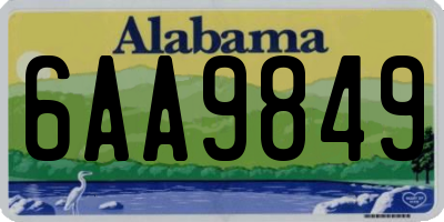 AL license plate 6AA9849