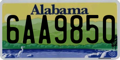 AL license plate 6AA9850