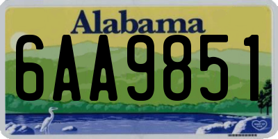 AL license plate 6AA9851