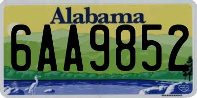 AL license plate 6AA9852