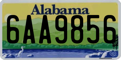 AL license plate 6AA9856