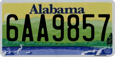 AL license plate 6AA9857