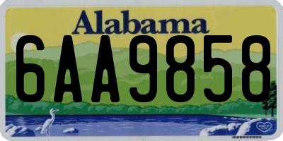 AL license plate 6AA9858