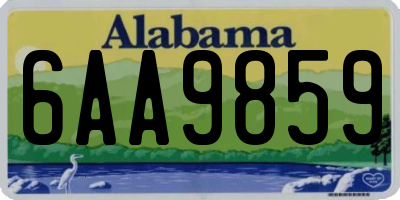 AL license plate 6AA9859