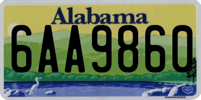 AL license plate 6AA9860
