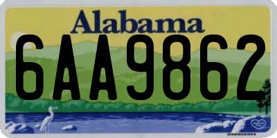 AL license plate 6AA9862
