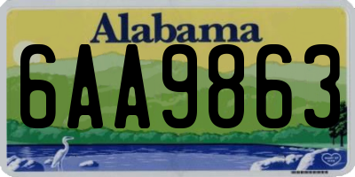AL license plate 6AA9863