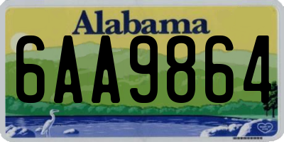AL license plate 6AA9864