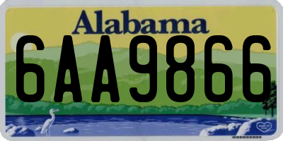 AL license plate 6AA9866