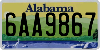 AL license plate 6AA9867