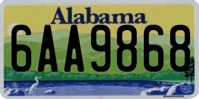 AL license plate 6AA9868