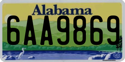 AL license plate 6AA9869