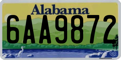 AL license plate 6AA9872