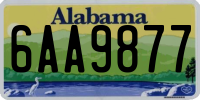 AL license plate 6AA9877