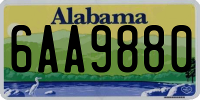 AL license plate 6AA9880