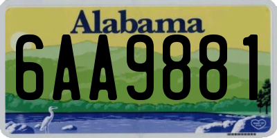 AL license plate 6AA9881
