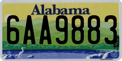 AL license plate 6AA9883