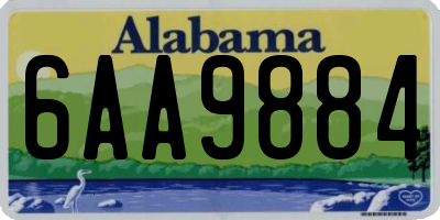 AL license plate 6AA9884