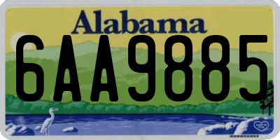 AL license plate 6AA9885