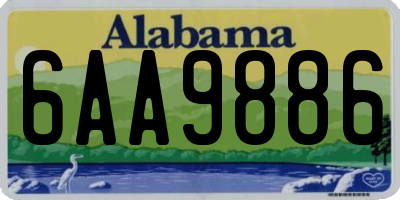 AL license plate 6AA9886